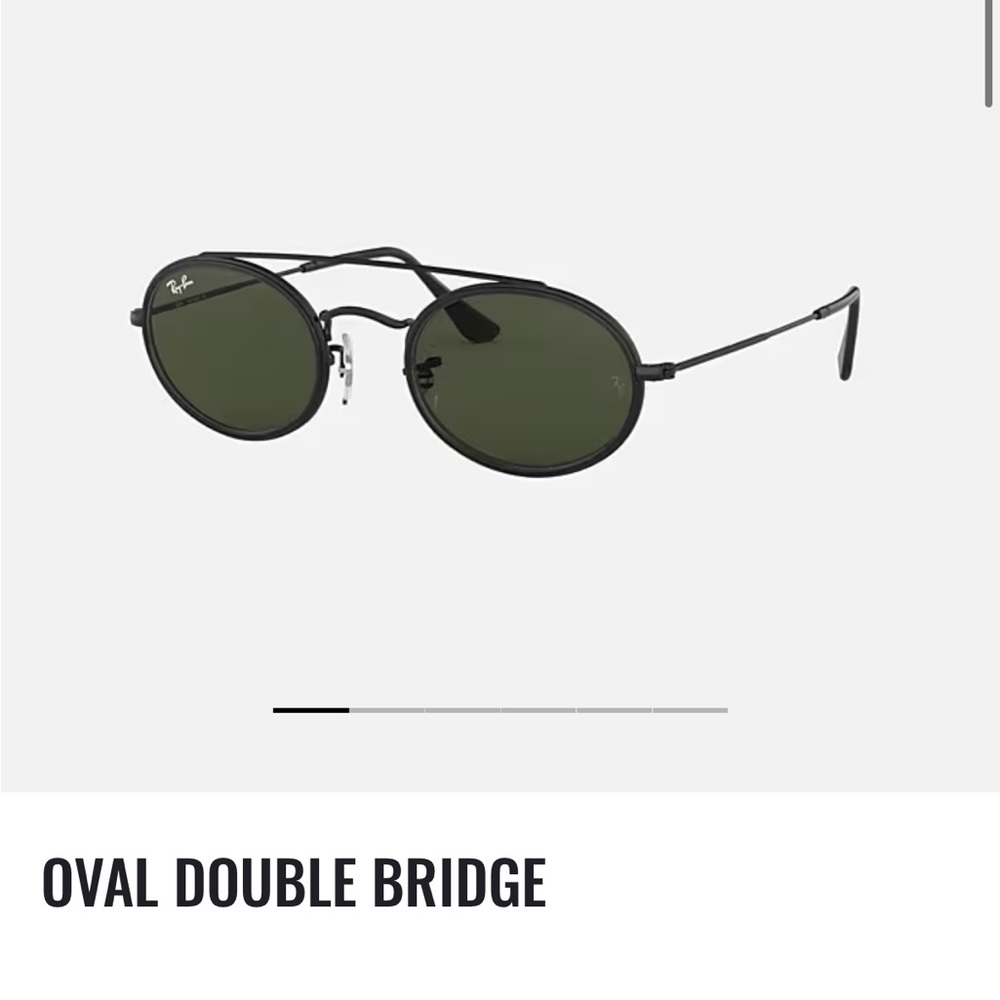 Ray-Ban Black Oval Sunglasses with Double Bridge